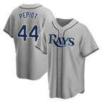 Johmsee T.Bay Rays #44 Ryan Pepiot Player Gray Home Game Stitched Jerseys