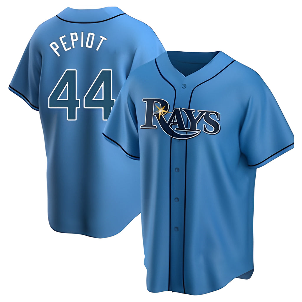 Johmsee T.Bay Rays #44 Ryan Pepiot Player Light Blue Home Game Stitched Jerseys