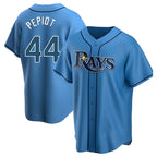 Johmsee T.Bay Rays #44 Ryan Pepiot Player Light Blue Home Game Stitched Jerseys