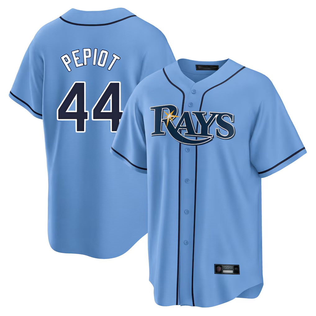 Johmsee T.Bay Rays #44 Ryan Pepiot Player Light Blue Home Limited Stitched Jerseys