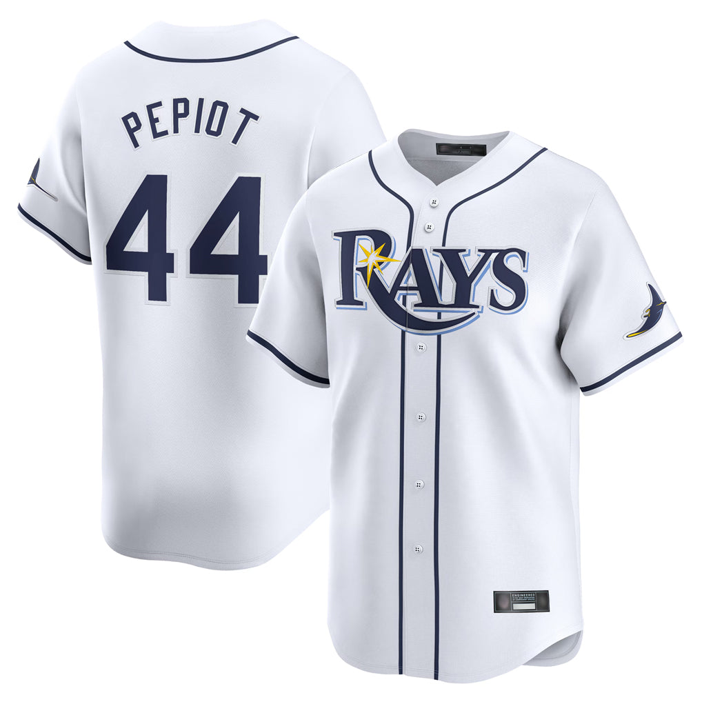 Johmsee T.Bay Rays #44 Ryan Pepiot Player White Home Limited Stitched Jerseys