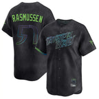 Johmsee T.Bay Rays #57 Drew Rasmussen Player Black City Connect Home Limited Stitched Jerseys