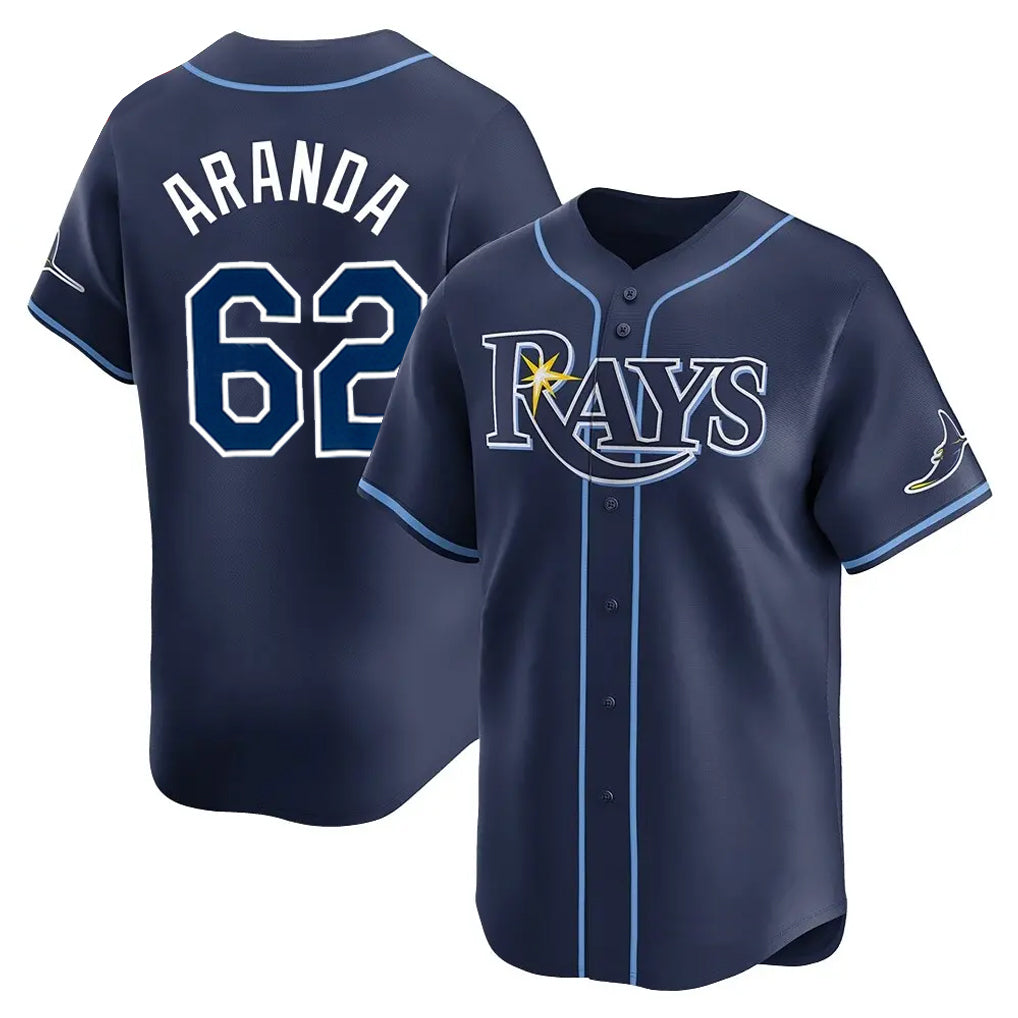 Johmsee T.Bay Rays #62 Jonathan Aranda Player Navy Home Limited Stitched Jerseys