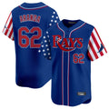 Johmsee T.Bay Rays #62 Jonathan Aranda Player Royal 2025 Independence Day Vapor Premier Limited Stitched Jerseys