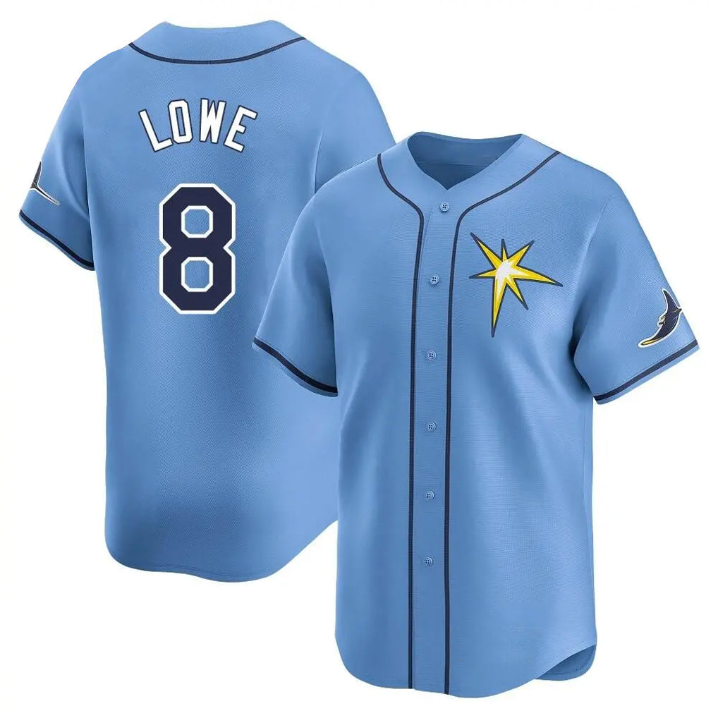Johmsee T.Bay Rays #8 Brandon Lowe Player Light Blue Home Limited Stitched Jerseys