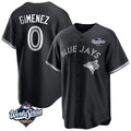 Johmsee T.Blue Jays #0 Andres Gimenez Player Black 2025 World Series Game Stitched Jerseys