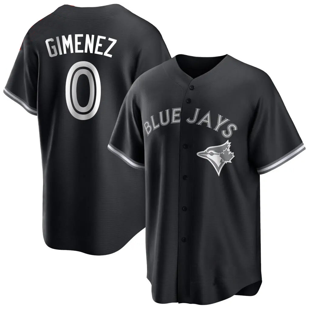 Johmsee T.Blue Jays #0 Andres Gimenez Player Black Home Game Stitched Jerseys