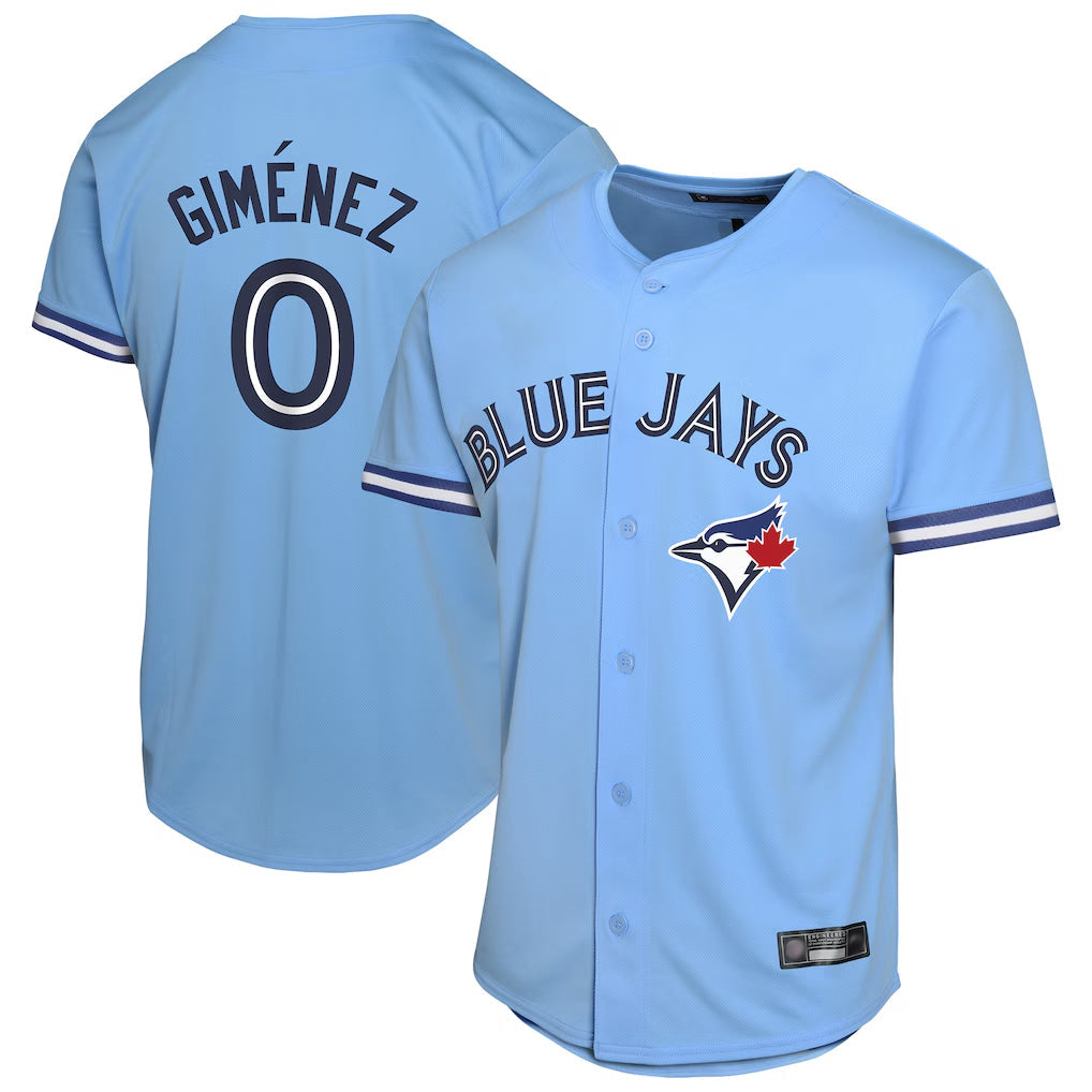 Johmsee T.Blue Jays #0 Andres Gimenez Player Blue Home Game Stitched Jerseys