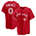 Johmsee T.Blue Jays #0 Andres Gimenez Player Red Home Game Stitched Jerseys