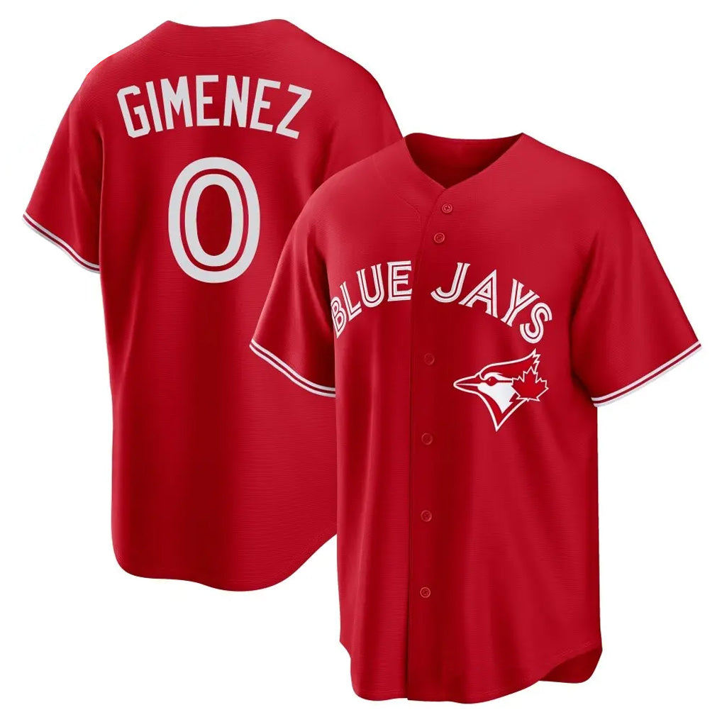 Johmsee T.Blue Jays #0 Andres Gimenez Player Red Home Game Stitched Jerseys