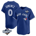 Johmsee T.Blue Jays #0 Andres Gimenez Player Royal 2025 World Series Limited Stitched Jerseys