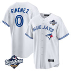 Johmsee T.Blue Jays #0 Andres Gimenez Player White 2025 World Series Game Stitched Jerseys