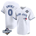 Johmsee T.Blue Jays #0 Andres Gimenez Player White 2025 World Series Limited Stitched Jerseys