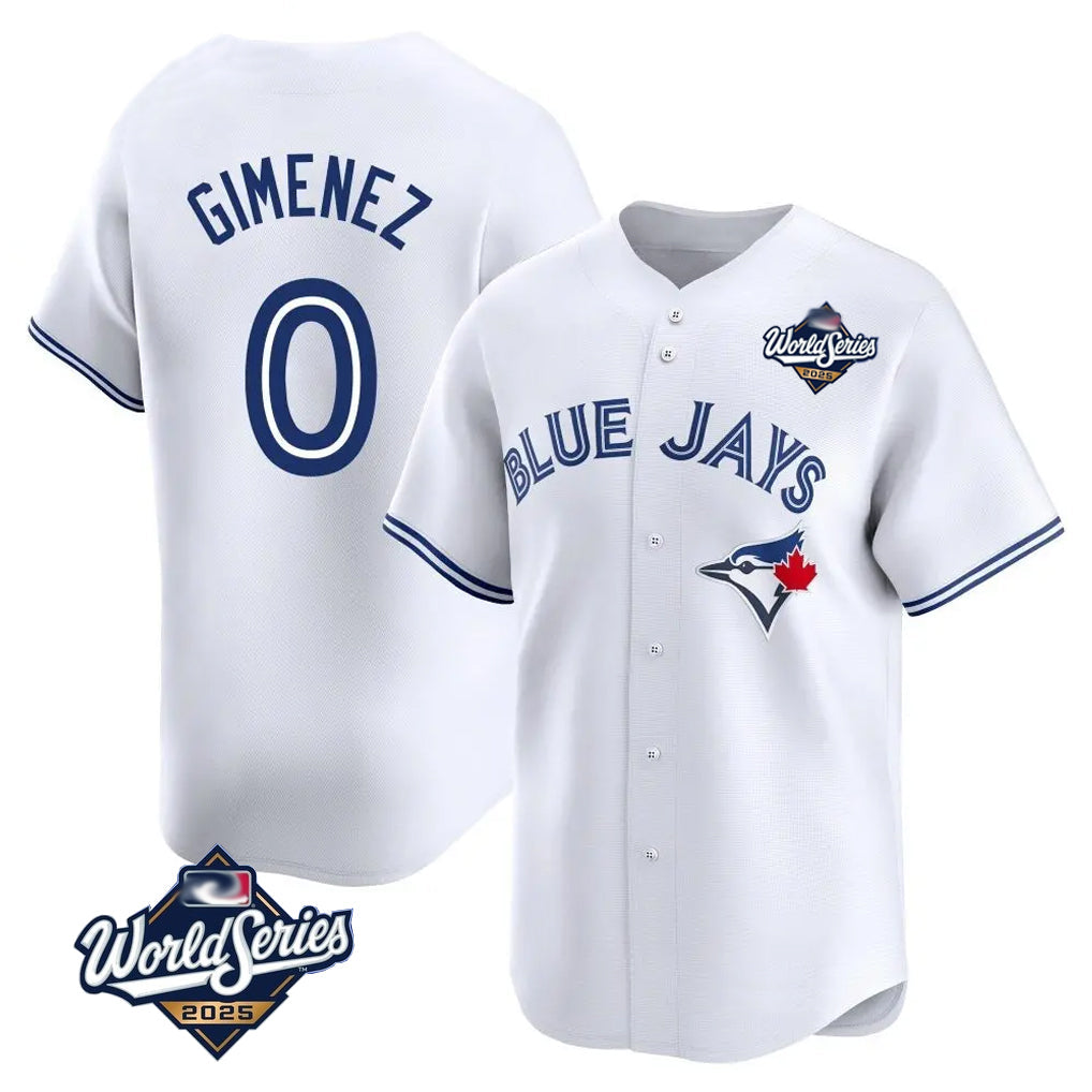 Johmsee T.Blue Jays #0 Andres Gimenez Player White 2025 World Series Limited Stitched Jerseys