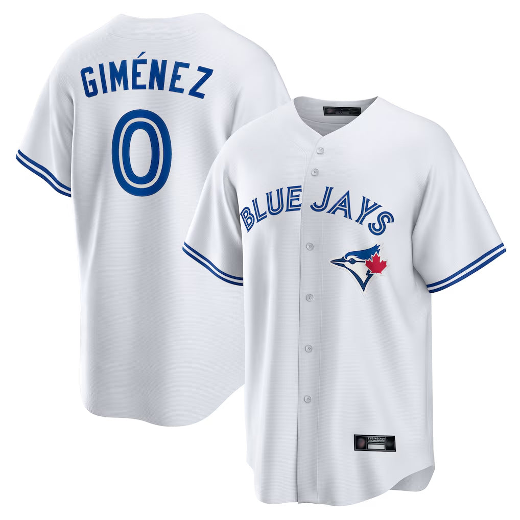 Johmsee T.Blue Jays #0 Andres Gimenez Player White Home Game Stitched Jerseys