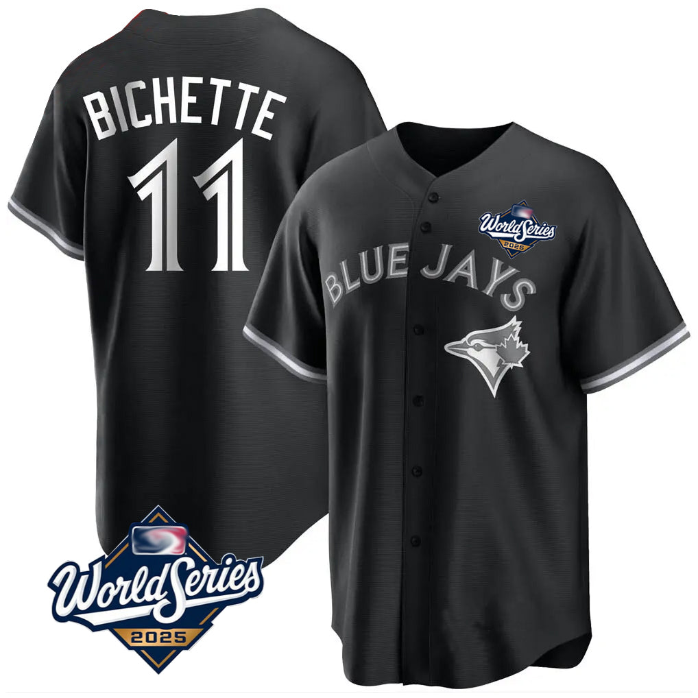 Johmsee T.Blue Jays #11 Bo Bichette Player Black 2025 World Series Game Stitched Jerseys
