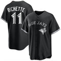 Johmsee T.Blue Jays #11 Bo Bichette Player Black Home Game Stitched Jerseys