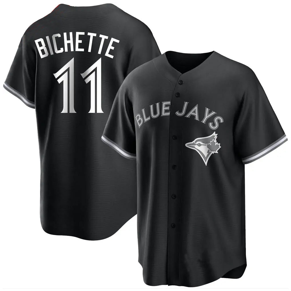 Johmsee T.Blue Jays #11 Bo Bichette Player Black Home Game Stitched Jerseys