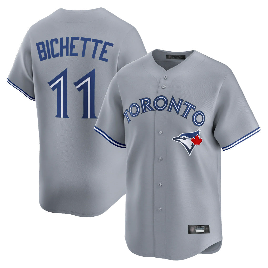 Johmsee T.Blue Jays #11 Bo Bichette Player Gray Home Limited Stitched Jerseys