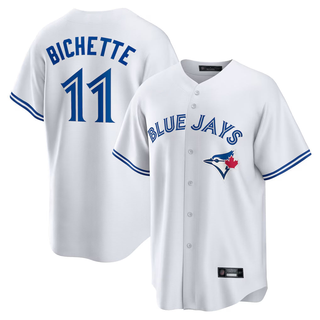 Johmsee T.Blue Jays #11 Bo Bichette Player White Home Limited Stitched Jerseys