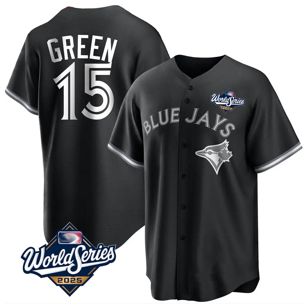 Johmsee T.Blue Jays #15 Chad Green Player Black 2025 World Series City Connect Limited Stitched Jerseys