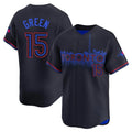 Johmsee T.Blue Jays #15 Chad Green Player Black&Blue City Connect Limited Stitched Jerseys