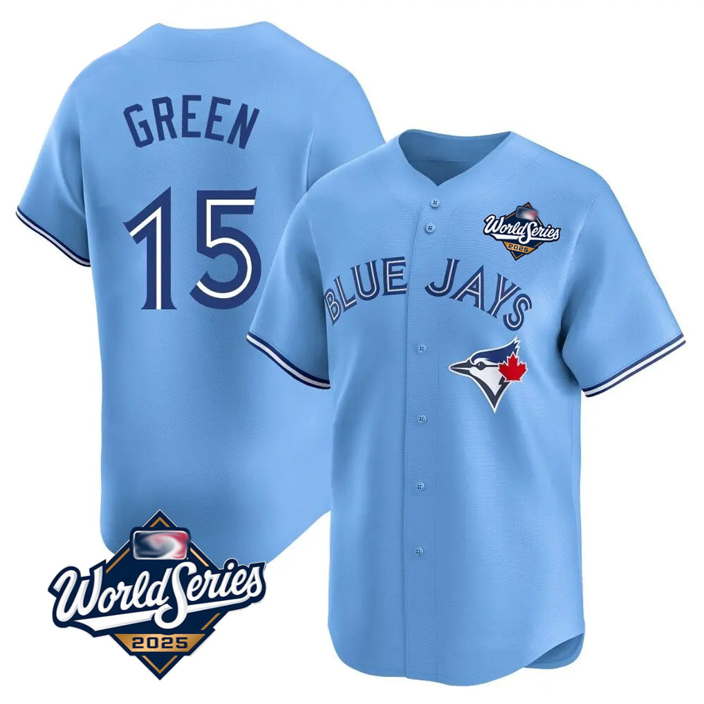 Johmsee T.Blue Jays #15 Chad Green Player Blue 2025 World Series Game Stitched Jerseys