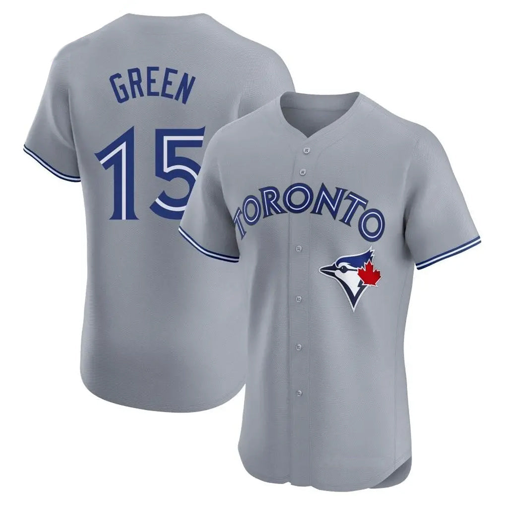 Johmsee T.Blue Jays #15 Chad Green Player Gray Home Elite Limited Stitched Jerseys