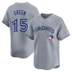 Johmsee T.Blue Jays #15 Chad Green Player Gray Home Game Stitched Jerseys