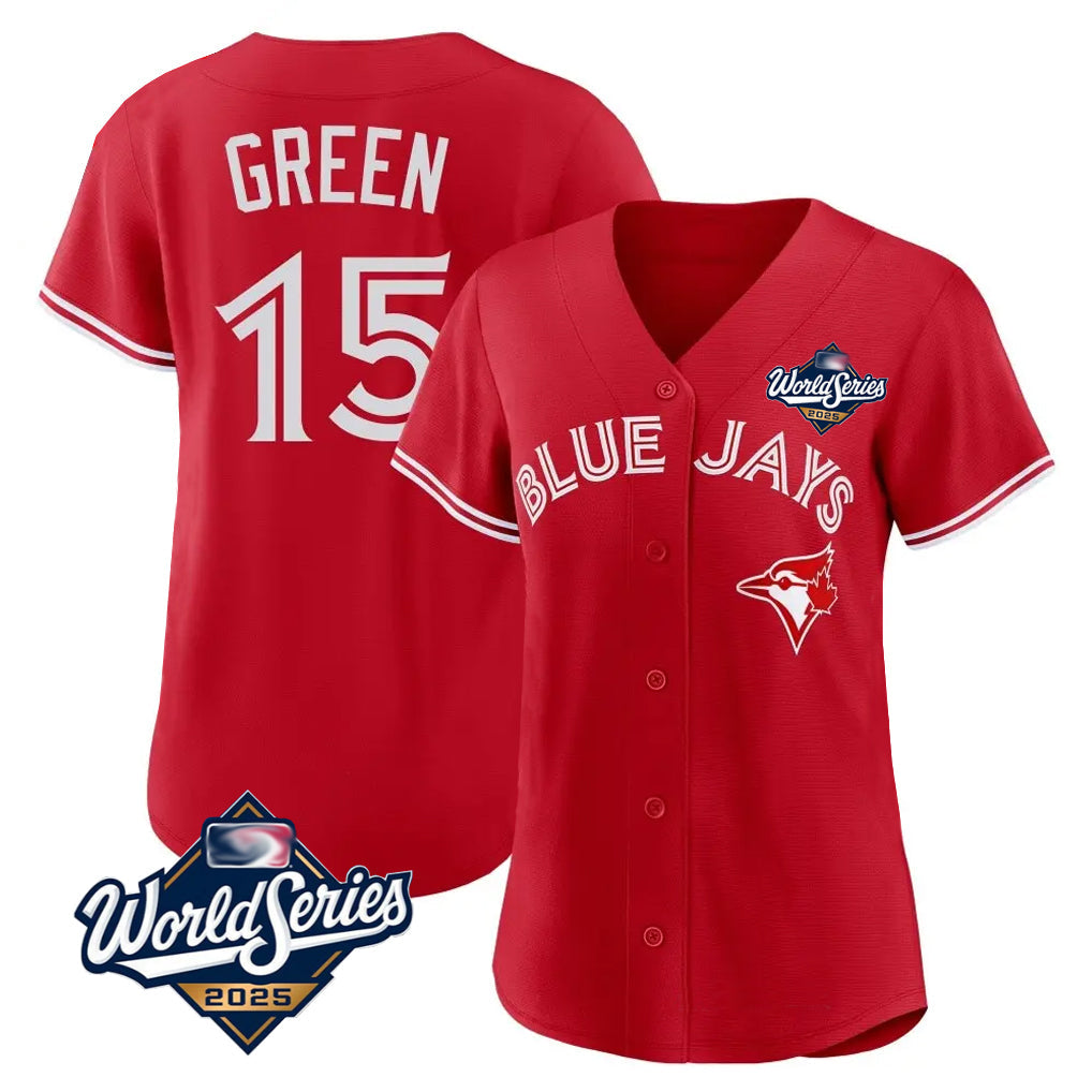 Johmsee T.Blue Jays #15 Chad Green Player Red 2025 World Series Limited Stitched Jerseys