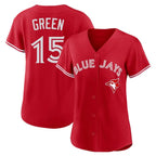 Johmsee T.Blue Jays #15 Chad Green Player Red Home Limited Stitched Jerseys