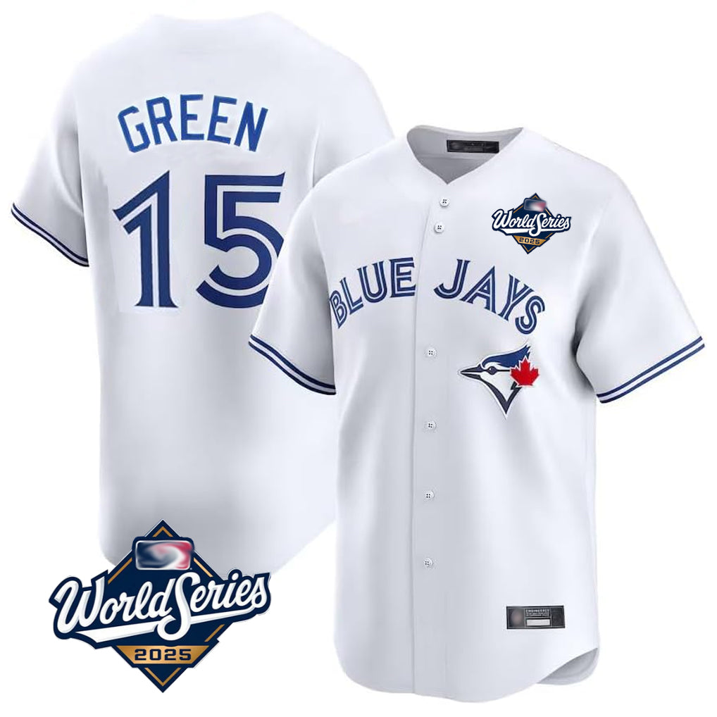Johmsee T.Blue Jays #15 Chad Green Player White 2025 World Series Limited Stitched Jerseys