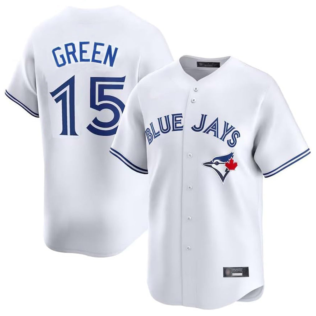 Johmsee T.Blue Jays #15 Chad Green Player White Home Limited Stitched Jerseys
