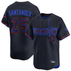 Johmsee T.Blue Jays #25 Anthony Santander Player Black&Blue City Connect Limited Stitched Jerseys