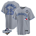 Johmsee T.Blue Jays #25 Anthony Santander Player Gray 2025 World Series Home Limited Stitched Jerseys