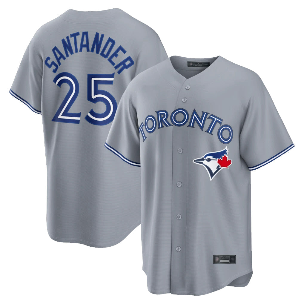 Johmsee T.Blue Jays #25 Anthony Santander Player Gray Home Limited Stitched Jerseys