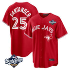 Johmsee T.Blue Jays #25 Anthony Santander Player Red 2025 World Series Home Limited Stitched Jerseys