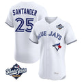 Johmsee T.Blue Jays #25 Anthony Santander Player White 2025 World Series Elite Limited Home Stitched Jerseys