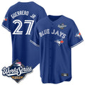 Johmsee T.Blue Jays #27 Vladimir Guerrero Jr Player Blue 2025 World Series Stitched Jersey