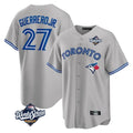 Johmsee T.Blue Jays #27 Vladimir Guerrero Jr Player Gray 2025 World Series Stitched Jersey