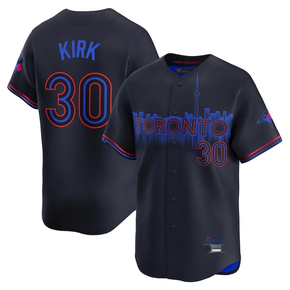 Johmsee T.Blue Jays #30 Alejandro Kirk Player Black City Connect Stitched Jerseys