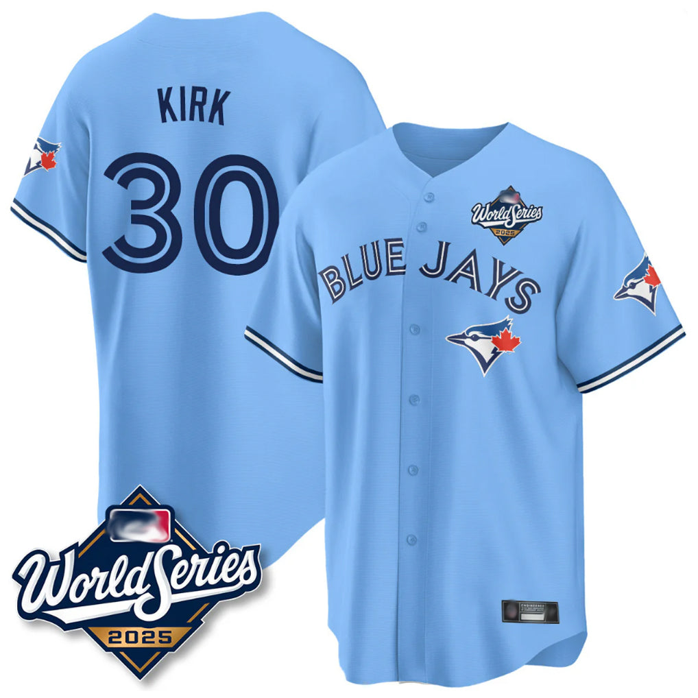 Johmsee T.Blue Jays #30 Alejandro Kirk Player Blue 2025 World Series Limited Stitched Jerseys