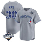 Johmsee T.Blue Jays #30 Alejandro Kirk Player Gray&Blue 2025 World Series Limited Stitched Jerseys