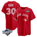 Johmsee T.Blue Jays #30 Alejandro Kirk Player Red 2025 World Series Home Limited Stitched Jerseys