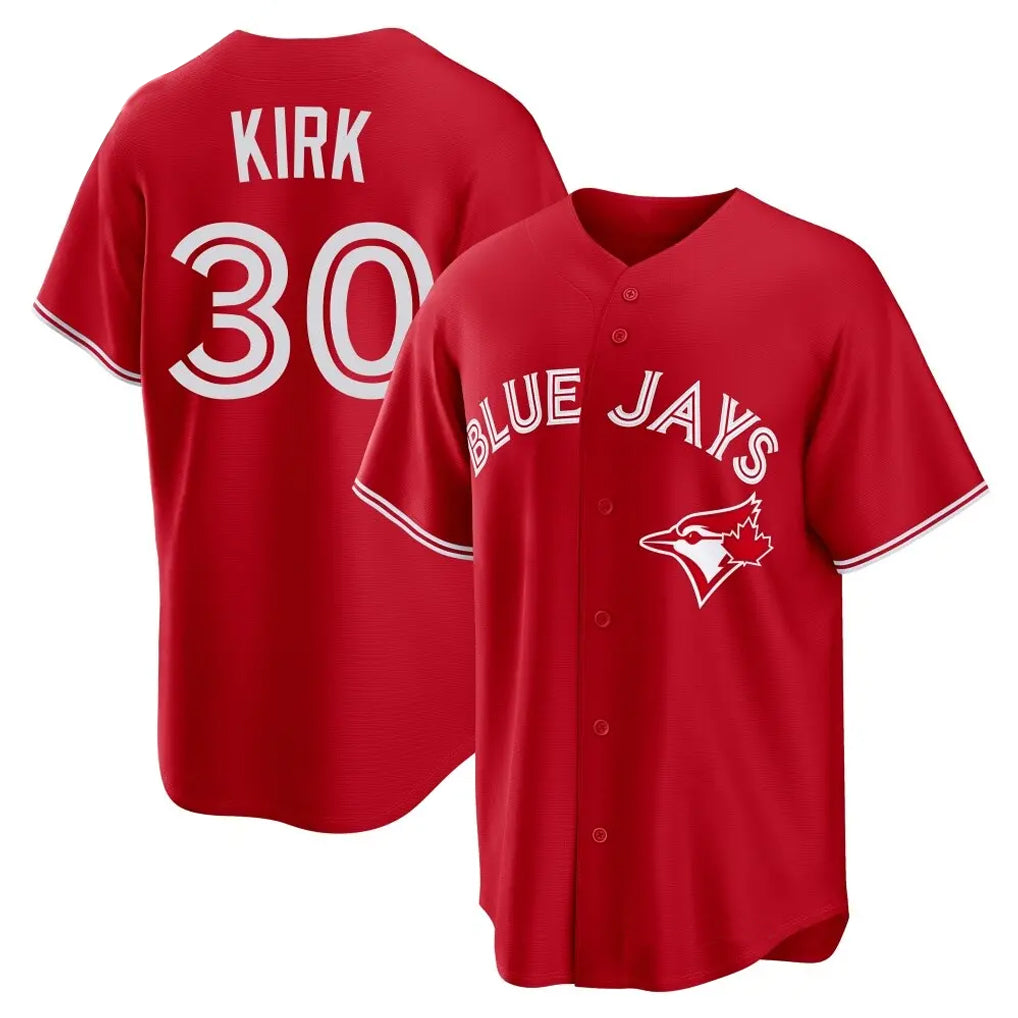 Johmsee T.Blue Jays #30 Alejandro Kirk Player Red Home Game Stitched Jerseys