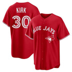 Johmsee T.Blue Jays #30 Alejandro Kirk Player Red Home Game Stitched Jerseys