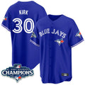 Johmsee T.Blue Jays #30 Alejandro Kirk Player Royal AL East Division All Stitched Jerseys