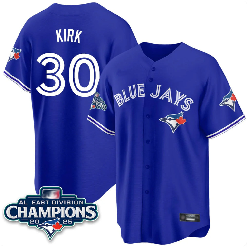 Johmsee T.Blue Jays #30 Alejandro Kirk Player Royal AL East Division All Stitched Jerseys
