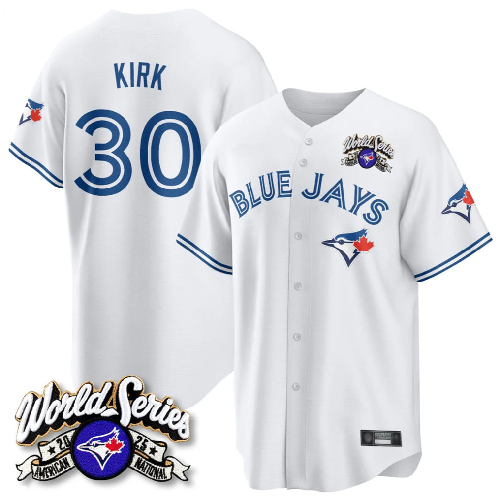 Johmsee T.Blue Jays #30 Alejandro Kirk Player White 2025 American League All Stitched Jerseys