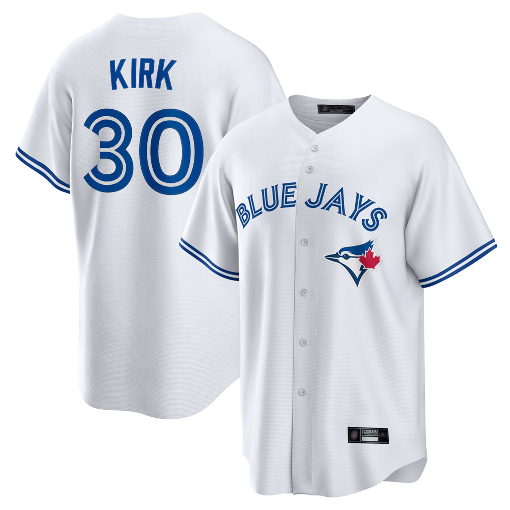 Johmsee T.Blue Jays #30 Alejandro Kirk Player White Home Game Stitched Jerseys